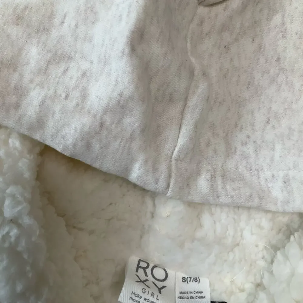 Roxy Girl’s Hoodie Sweatshirt Beige Size Small NWT